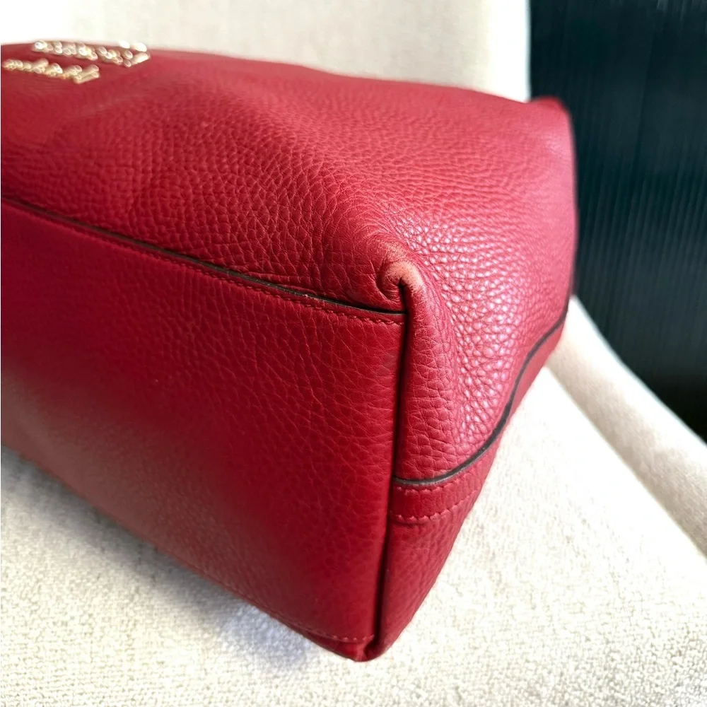 Authentic Gucci dark red leather large tote bag - Picture 7 of 16